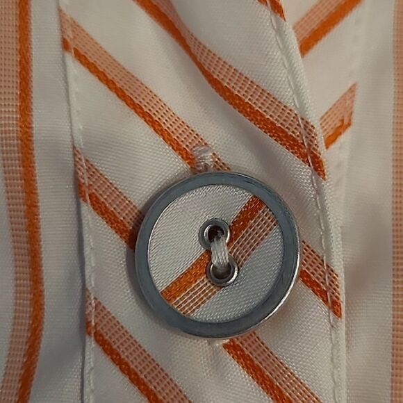 Essentials sz M orange strips shirt - Picture 10 of 10
